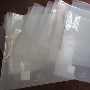 12 Clear 2-ring document binder covers Exacompta 54194E made in France